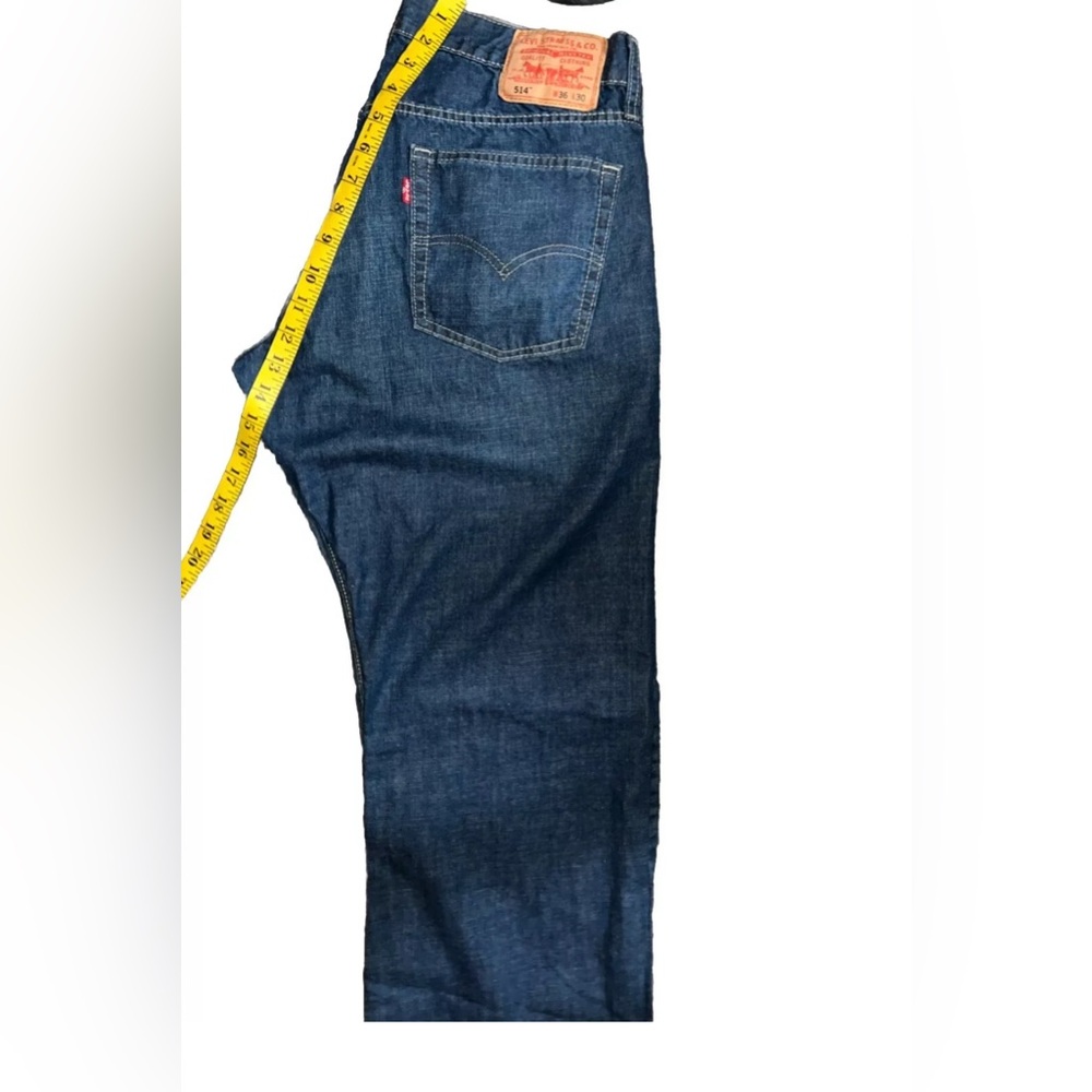 Levis 514 Jeans Mens 36x30 Blue Medium Wash Denim Straight Leg Slim Fit